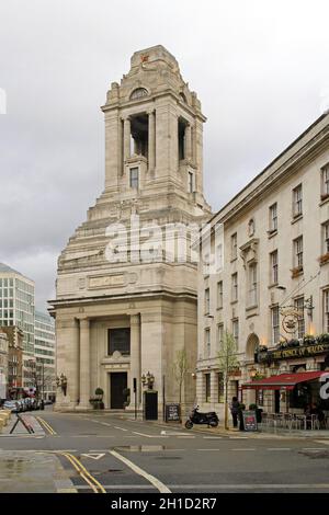 LONDON, Regno Unito - 02 aprile: Freemasons Hall di Londra il 02 aprile 2010. I Freemasons Hall sede della Gran Loggia Unita d Inghilterra in L Foto Stock