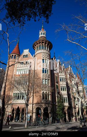 BARCELLONA - MARZO 2018: Casa de les Punxes a Barcellona Spagna Foto Stock