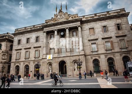 BARCELLONA - MARZO 2018: Casa de la Ciutat in Piazza Gotica a Barcellona, Spagna Foto Stock