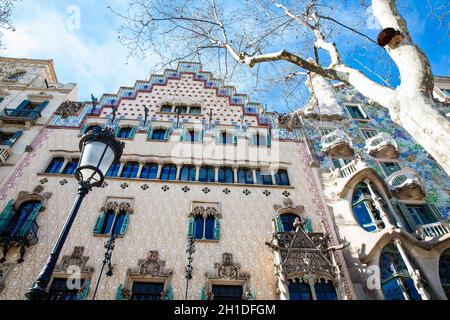Barcellona - Marzo 2018: la Casa Amatller a Barcellona Spagna Foto Stock