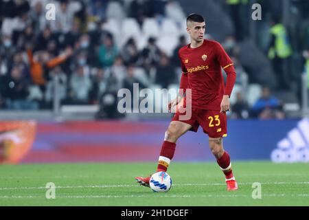 Gianluca Mancini di AS Roma in azione durante la Serie A match tra Juventus FC e AS Roma. Foto Stock