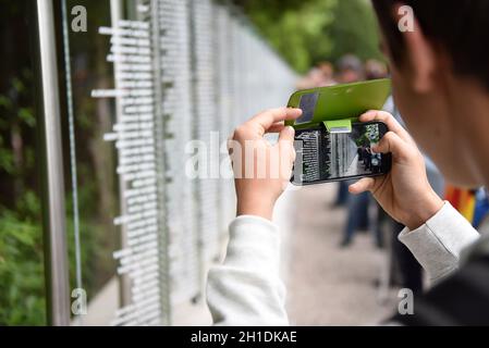 Das KZ Ebensee war ein Außenlager des Konzentrationslagers Mauthausen in der Gemeinde Ebensee in Oberösterreich. Die Häftlinge im KZ Ebensee wurden ei Foto Stock