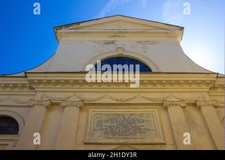 Camogli, Italia - 15 settembre 2019: Chiesa di Santa Maria Assunta a Camogli, Liguria, Italia Foto Stock
