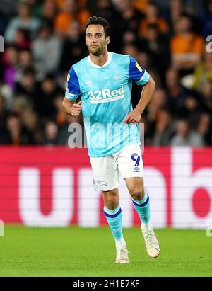 Foto del file datata 18-08-2021 del Sam Baldock della Derby County durante la partita del campionato Sky Bet al MKM Stadium di Hull. Sam Baldock perderà la partita del Derby's Sky Bet Championship contro Luton. Data di emissione: Lunedì 18 ottobre 2021. Foto Stock