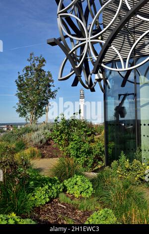 "Secret" roof Garden al 7° piano della Biblioteca di Birmingham, Regno Unito. Aperto al pubblico Foto Stock