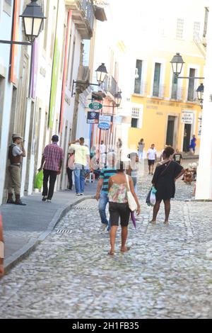 salvador, bahia / brasile - 10 aprile 2017: Vista di vecchie dimore a Pelourinho, centro storico di Salvador. *** Local Caption *** . Foto Stock