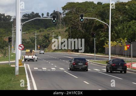 salvador, bahia / brasile - 26 marzo 2019: Veicolo visto su Avenida 29 de Março nella città di Salvador. Foto Stock