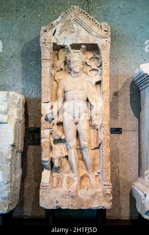 FRANCIA. DORDOGNE (24). PERIGUEUX. VESUNNA, MUSEO GALLO-ROMANO (RESIDENZA GALLO-ROMANA): MERCURY, DETTO DELLA CITTÀ. (II SECOLO) Foto Stock