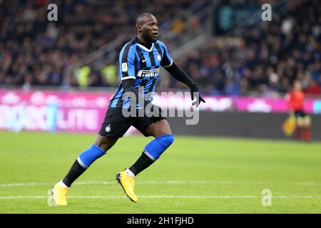 Milano, Italia. 12th febbraio 2020 . Coppa Italia semifinale prima tappa . Fc Internazionale Vs Ssc Napoli. . Romelu Lukaku del FC Internazionale. Foto Stock