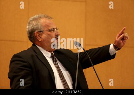 salvador, bahia / brasile - 15 febbraio 2017: Il Rappresentante di Stato Marcelino Galo ha visto nella plenaria dell'Assemblea legislativa di Bahia nella città Foto Stock