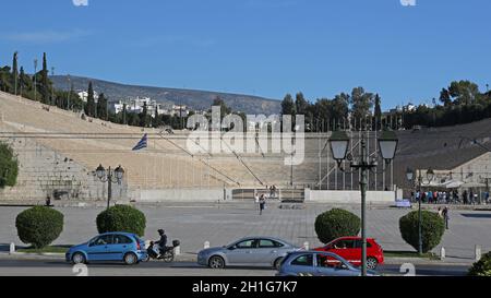 Atene, Grecia - 04 maggio 2015: Kallimarmaro Panathenaic Stadium riferimento storico ad Atene, Grecia. Foto Stock