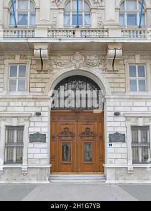 Trieste, Italia - 13 ottobre 2014: Palazzo Comunale Italia Marittima in Piazza dell'unità d'Italia a Trieste. Foto Stock