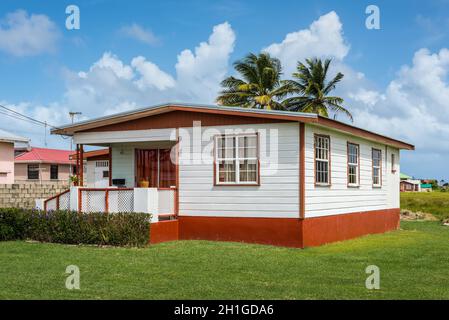 Apple Hall, Barbados - Dicembre 18, 2016: una tipica residenza locale in Apple Hall di San Filippo, Isola di Barbados, West Indies, Caraibi, Central Amer Foto Stock