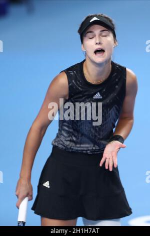 Mosca, Russia - 18 OTTOBRE 2021, Anna Kalinskaya durante la VTB Kremlin Cup 2021 al Palazzo di ginnastica Irina Viner-Usmanova di MOSCA, - 18 OTTOBRE: (Foto di Anatoliy Medved) Foto Stock