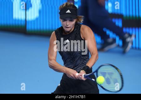 Mosca, Russia - 18 OTTOBRE 2021, Anna Kalinskaya durante la VTB Kremlin Cup 2021 al Palazzo di ginnastica Irina Viner-Usmanova di MOSCA, - 18 OTTOBRE: (Foto di Anatoliy Medved) Foto Stock