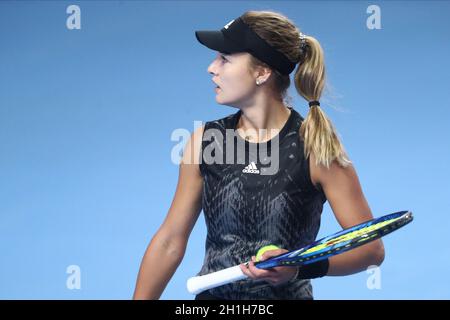 Mosca, Russia - 18 OTTOBRE 2021, Anna Kalinskaya durante la VTB Kremlin Cup 2021 al Palazzo di ginnastica Irina Viner-Usmanova di MOSCA, - 18 OTTOBRE: (Foto di Anatoliy Medved) Foto Stock