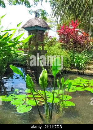 Jimbaran, Bali, Indonesia - 14 Aprile 2014: Vista della lobby al Four Seasons Resort Bali a Jimbaran Bay Foto Stock