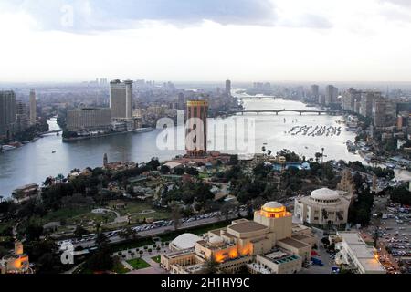 Il Cairo, Egitto - FEBRUAR 25: Opera house al Cairo il febbraio 25, 2010. Vista aerea della Opera house a Isola di Gezira del Cairo in Egitto Foto Stock