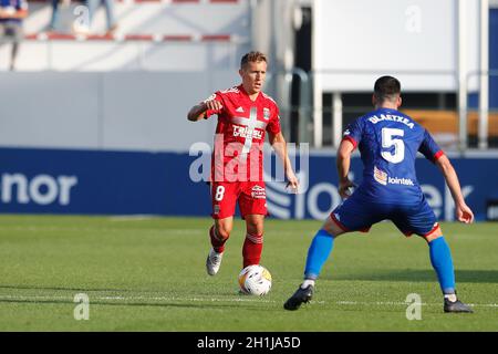 Lezama, Spagna. 16 ottobre 2021. Pablo de Blasis (Cartagena) Calcio/Calcio : la Liga Smartbank in spagnolo si discosta tra SD Amorebieta 2-3 FC Cartagena all'Estadio instalaciones de Lezama campo 2 a Lezama, Spagna . Credit: Mutsu Kawamori/AFLO/Alamy Live News Foto Stock