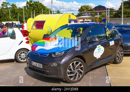 Ginevra, Svizzera - 17 giugno 2016: La concept car Smart forSpeed completamente elettrica in occasione del Salone internazionale dell'automobile Wave-2016 a Ginevra, Svizzera, il prossimo giugno Foto Stock