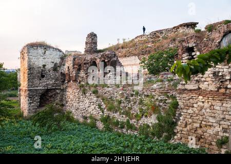 Istanbul, Turchia - 015-11-2017 : Vista delle mura storiche di Istanbul Foto Stock