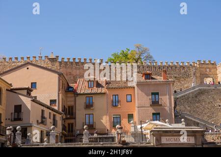 SEGOVIA, SPAGNA - 27 aprile 2019: La città vecchia di Segovia, Segovia, Spagna Foto Stock