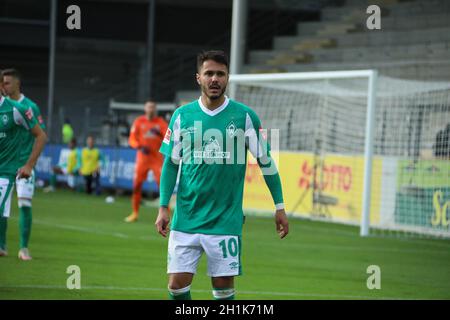 Leonardo Bittencourt (SV Werder Bremen), 1. FBL: 20-21: 4. Sptg. SC FRIBURGO - WERDER BREMEN LE NORMATIVE DFL VIETANO L'USO DI FOTOGRAFIE COME IM Foto Stock