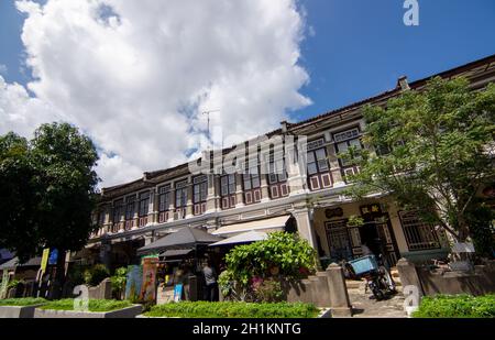 George Town, Penang/Malaysia - Nov 11 2019: Vecchia casa di eredità a Georgetown. Foto Stock