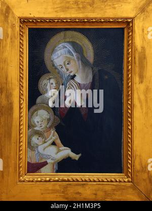 ZAGABRIA, CROAZIA - DICEMBRE 08: Pseudo Pier Francesco Fiorentino: Vergine e Bambino, di San Giovanni e l'angelo, Collezione dei vecchi Maestri, Accademia Croata Foto Stock