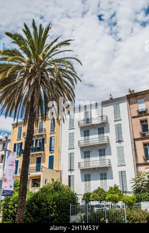 Costruzione sotto il sole di Hyères in Francia Foto Stock