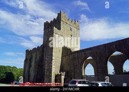 L'abbazia di Tintern è oggi un'ex abbazia cistercense nella contea di Wexford, nella Repubblica d'Irlanda. Foto Stock