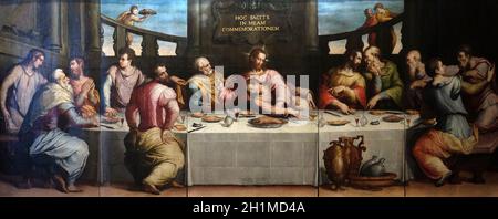 L Ultima Cena di Cristo da Giorgio Vasari, la Basilica di Santa Croce (Basilica di Santa Croce) a Firenze, Italia Foto Stock