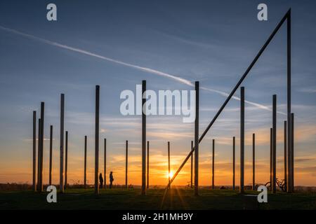 CASTROP-RAUXEL, GERMANIA - 14 NOVEMBRE 2020: Punta di Schwerin, punto di riferimento di Ruhr Metropolis contro cielo il 14 novembre 2020 a Castrop-Rauxel, Germania Foto Stock