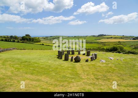 Rovine di Dromberg Stone Circle, Irlanda Foto Stock