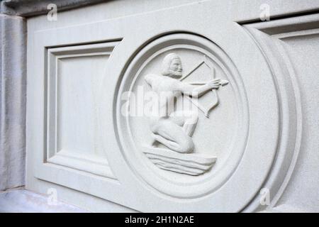 La sorgente del Danubio è una vista del Città di Donaueschingen Foto Stock