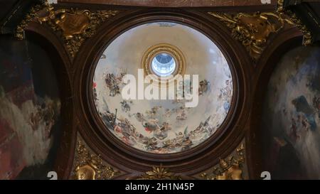 Madrid/Spagna - 18-Settembre-2020: Interno della Basilica de San Francisco el Grande Foto Stock