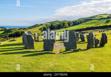 Rovine di Dromberg Stone Circle, Irlanda Foto Stock