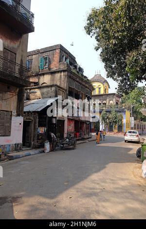 Badridas Temple Street a Kolkata, India Foto Stock