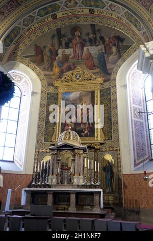 La chiesa parrocchiale di San Nicola a Bad Ischl, Austria Foto Stock