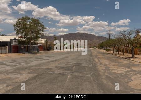 Via nella comunità Namibia di Usakos, Namibia Foto Stock