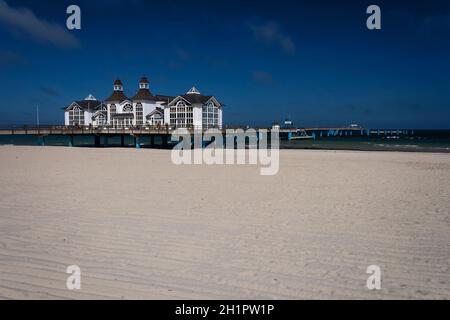 Selliner Seebrücke, Mönchgut, Insel Rügen Foto Stock