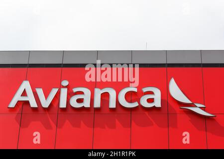 Bogota, Colombia - 31 gennaio 2019: Avianca Logo all'aeroporto di Bogota El Dorado (BOG) in Colombia. Foto Stock