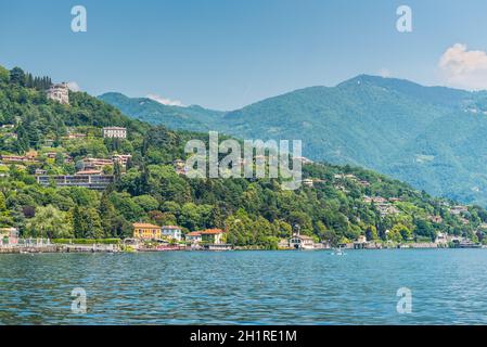 Paesaggio tipico del lago di Como in montagna, Italia Foto Stock