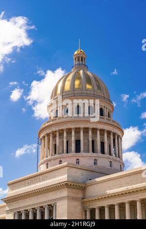 L'Avana Cuba. 25 novembre 2020: Cupola del campidoglio dell'Avana Foto Stock