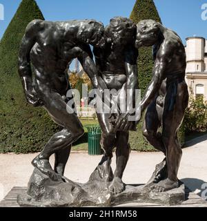 Parigi - Museo Rodin. La scultura di tre tonalità ispirate alla Divina Commedia di Dante Foto Stock