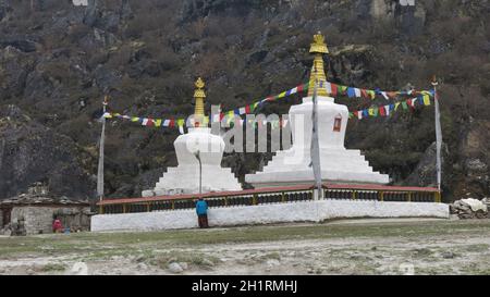 Chorten a Khumjung Foto Stock