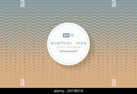 Design ondulato astratto con motivo a colori caldi. Decorativo per annuncio, modello, stampa. Vettore di illustrazione Illustrazione Vettoriale