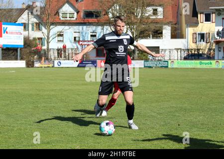 Johannes Reichert (SSV Ulm 1846) im Spiel der Fussball-RL SW 20-21: 28. Sptg: Bahlinger SC - SSV Ulm Foto Stock