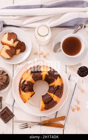 Torta ad anello di marmo. Foto Stock