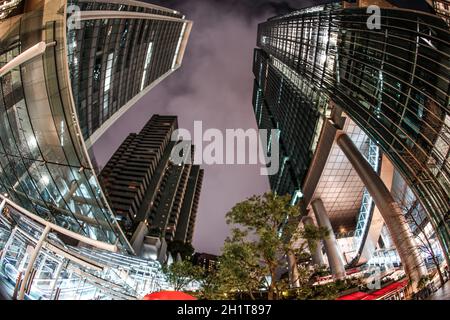 Roppongi 1-chome di vista notturna. Luogo di tiro: Area metropolitana di Tokyo Foto Stock